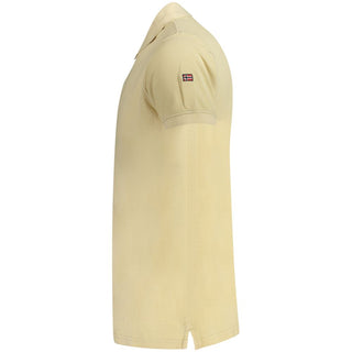 Polo de algodón beige para hombre