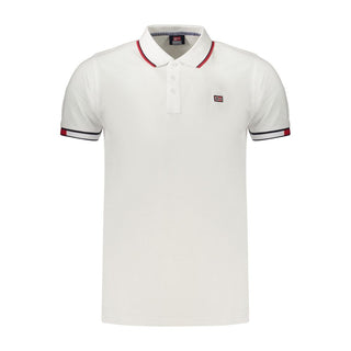 Polo para hombre de algodón blanco