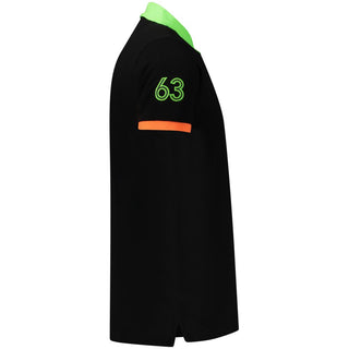 Polo para hombre de algodón negro