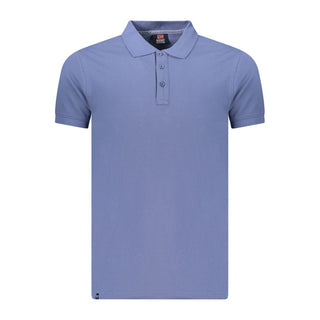 Blue Cotton Men's Polo Shirt