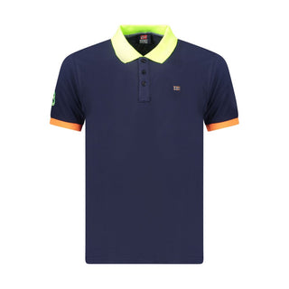 Polo para hombre de algodón azul