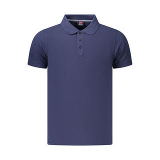 Blue Cotton Men's Polo Shirt