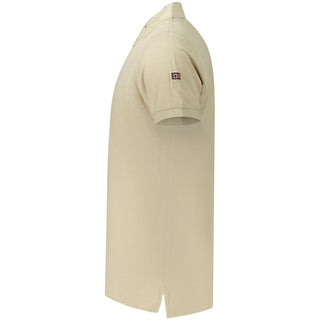 Polo de algodón beige para hombre