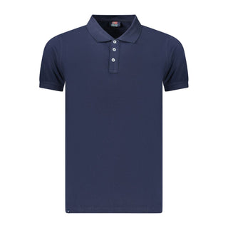 Polo azul de algodón para hombre
