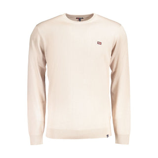 Beige Cotton Men's Sweater