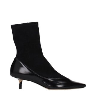 Black Leather Ankle Boots
