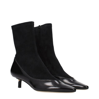 Black Leather Ankle Boots