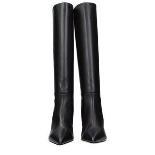 Black Leather Ankle Boots