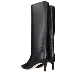 Black Leather Ankle Boots