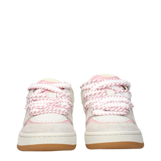 White Leather Low Top Sneakers