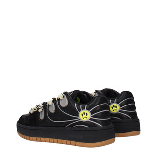 Black Leather Low Top Sneakers