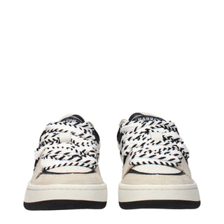 Beige Leather Sneakers