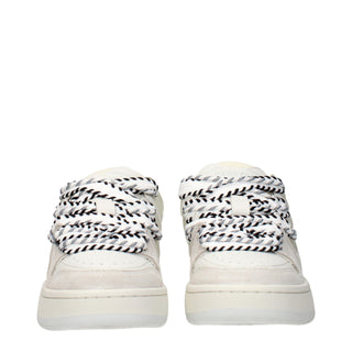 White Leather Low Top Sneakers