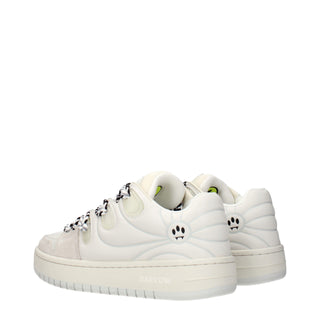 White Leather Low Top Sneakers