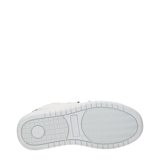 White Leather Low Top Sneakers