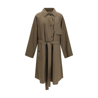 Bicolor Cotton Trench Coat