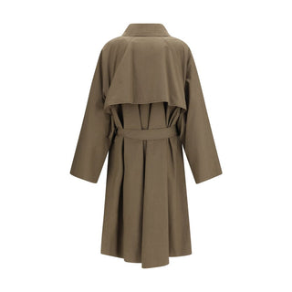 Bicolor Cotton Trench Coat