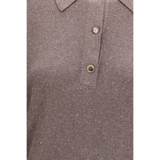 Brown Silk Sweatshirt