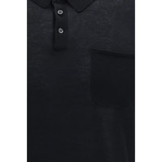 Polo de algodón negro