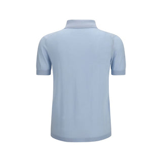 Blue Cotton Polo Shirt