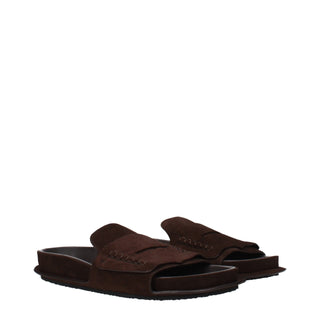 Zapatillas de cuero marrón