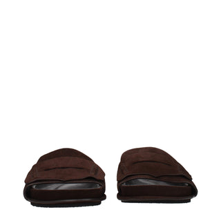 Zapatillas de cuero marrón