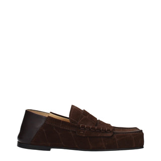 Mocasines marrones de cuero sin cordones