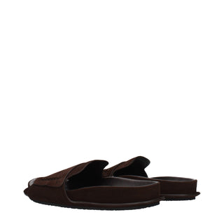 Zapatillas de cuero marrón