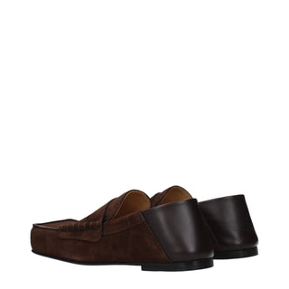 Brown Leather Slip-On Loafers