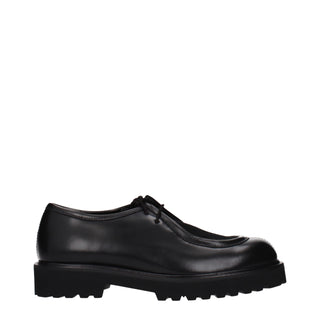 Black Leather Oxfords And Derbies