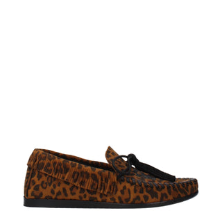 Brown Leather Slip-On Loafers