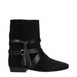 Black Leather Ankle Boots