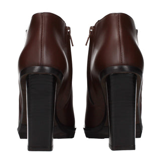 Brown Leather Ankle Boots