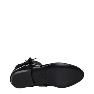 Black Leather Ankle Boots