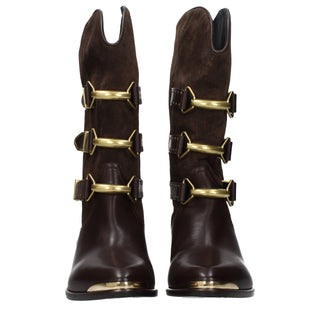 Brown Leather Ankle Boots