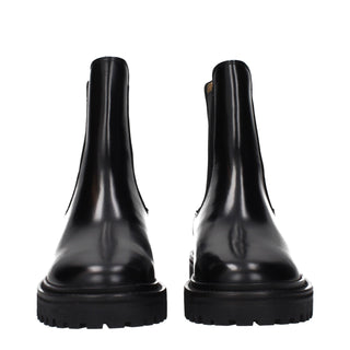 Black Leather Ankle Boots