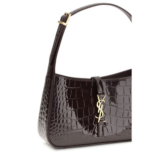 Bordeaux Crocodile Shoulder Bag