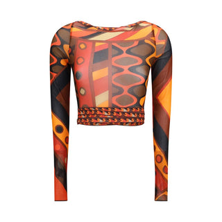 Orange Polyamide Pattern Shirt