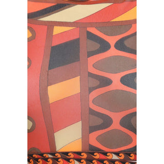 Orange Polyamide Pattern Shirt