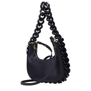 Blue Leather Shoulder Bag