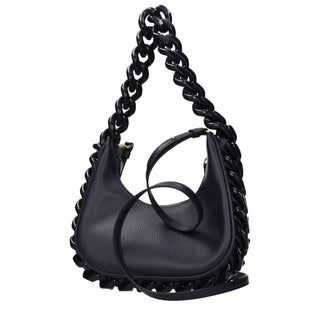 Blue Leather Shoulder Bag