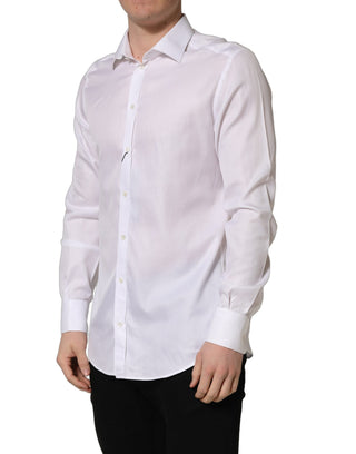 White Cotton Collared Dress Formal Men Shirt