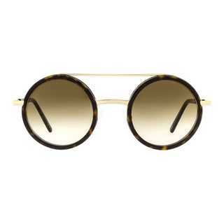 Gafas (monturas) de metal y plástico marrón