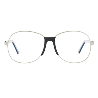 Gafas con montura de metal plateado