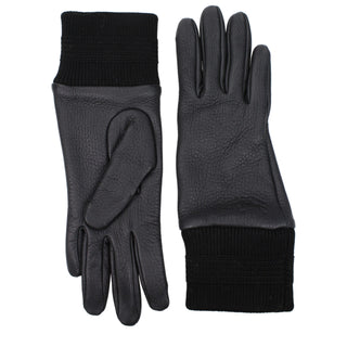 Guantes de cuero negro
