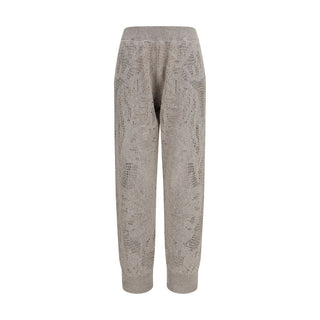 Beige Linen Casual Pants