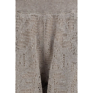 Beige Linen Casual Pants