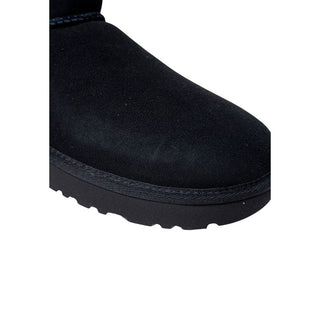 Black Suede Leather Ankle Boots