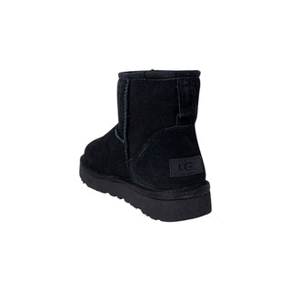 Black Suede Leather Ankle Boots