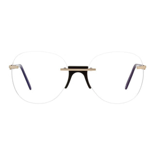 Gafas con montura de metal negro